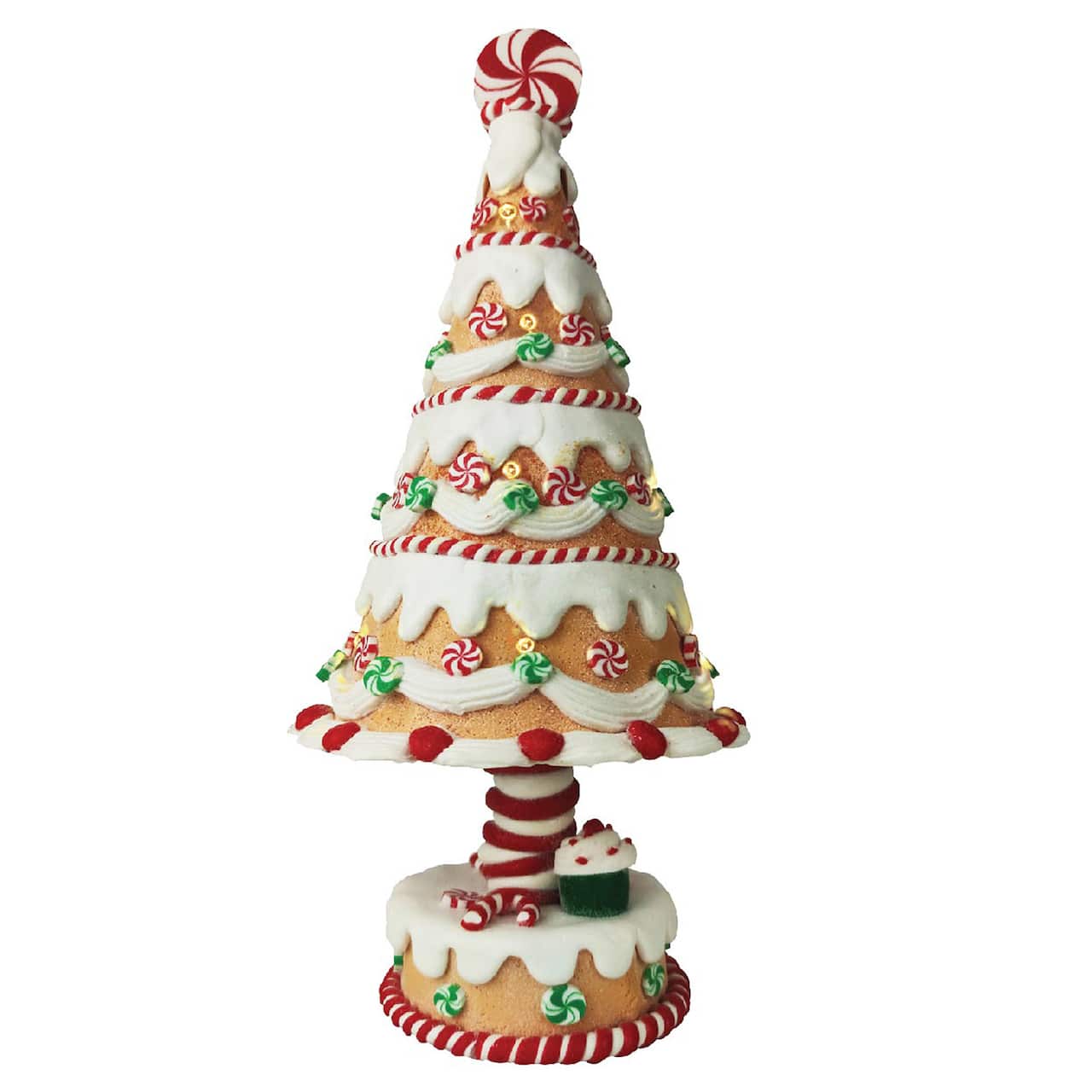 12.5&#x22; Santa&#x27;s Workshop Gingerbread Led Tree Figurine